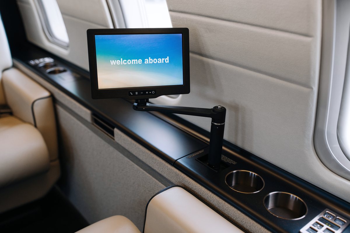 Cabin monitor and console detail